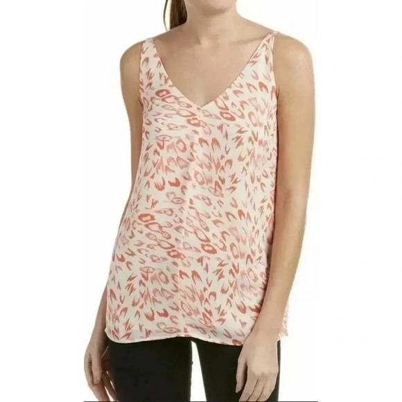 CAbi Tops - CAbi 267 Flirty Coral Animal Print Cami Top Size Small